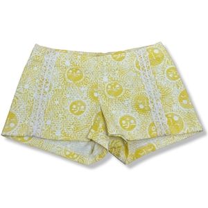 LILLY PULITZER Liza Shorts Sunglow Kissed by the Sun Yellow Cotton Sunshine 0